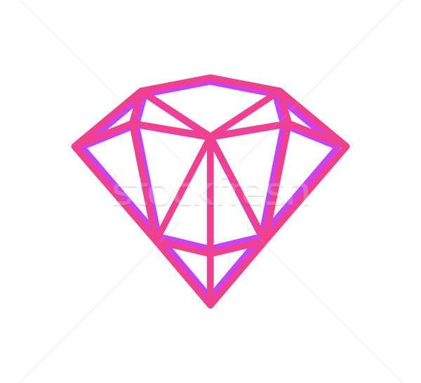 Abstrakten geometrischen hellen rosa Diamant Figur Stock foto © robuart