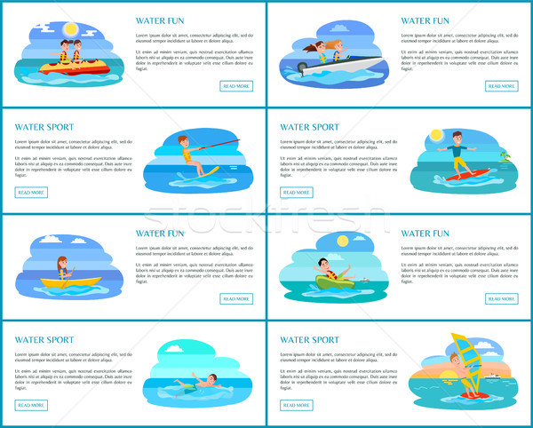 Water Fun Collection of Web Vector Illustration Stock photo © robuart