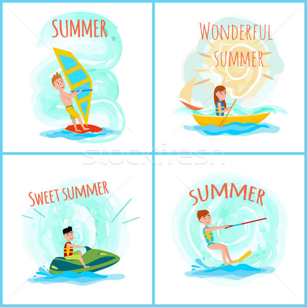 Sweet Wonderful Summer, Color Vector Illustration Stock photo © robuart