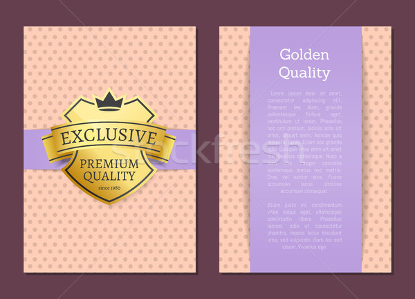 Golden exklusiv Prämie Marke 1980 Qualität Stock foto © robuart