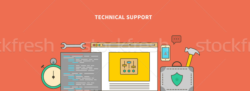 Termék technikai támogatás üzlet folyamat piac web design Stock fotó © robuart