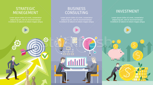 Set of Conceptual Business Vector Web Banners Stock photo © robuart
