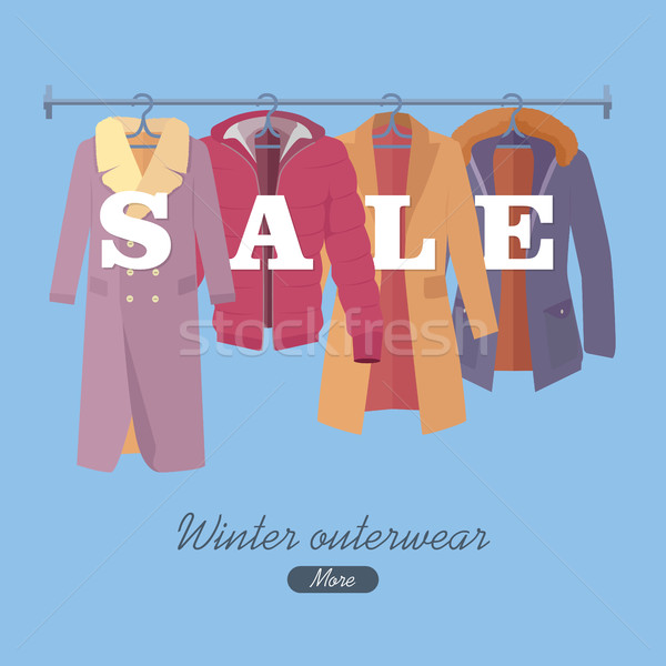 Winter Outerwear Sale Banner Winter Collection Stock photo © robuart