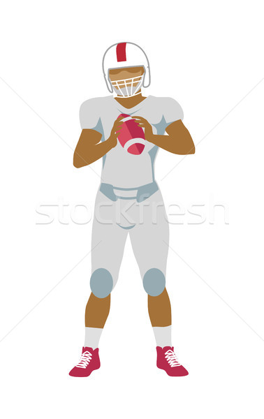 American Football Player in Equipment with Ball Stock photo © robuart