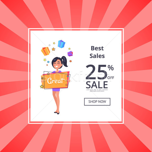 Best Sales 25 Percent Sale Shop Discount Voucher Stock photo © robuart