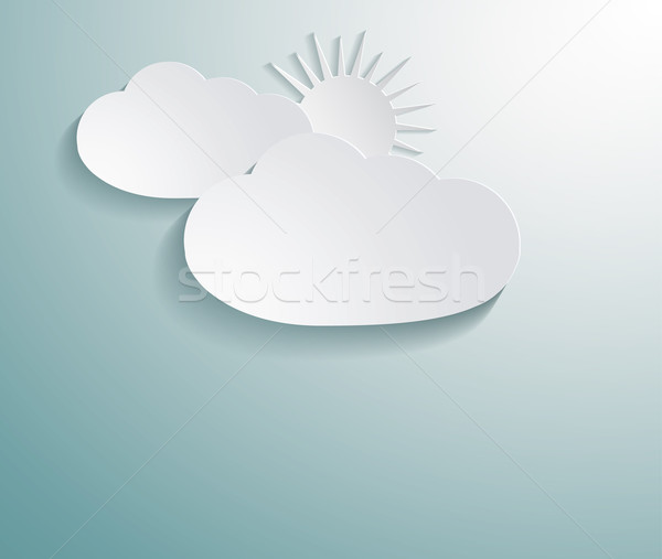 Abstract 3D carta nube sole spazio Foto d'archivio © robuart