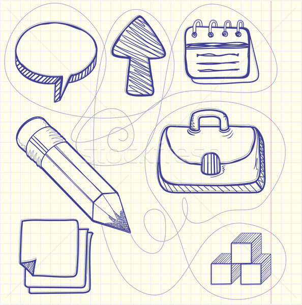 Set of doodle business management Stock photo © robuart
