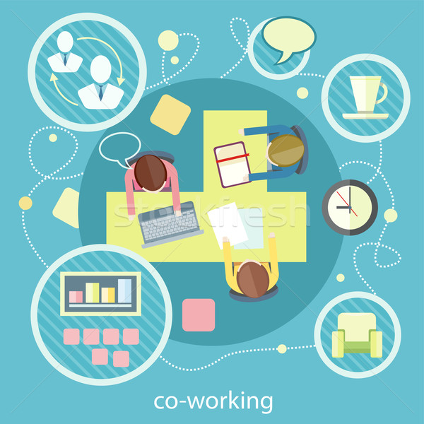Coworking concept. Business meeting Stock photo © robuart