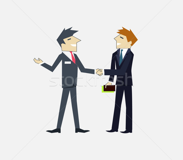 Partners People Icon Flat Design Stock photo © robuart