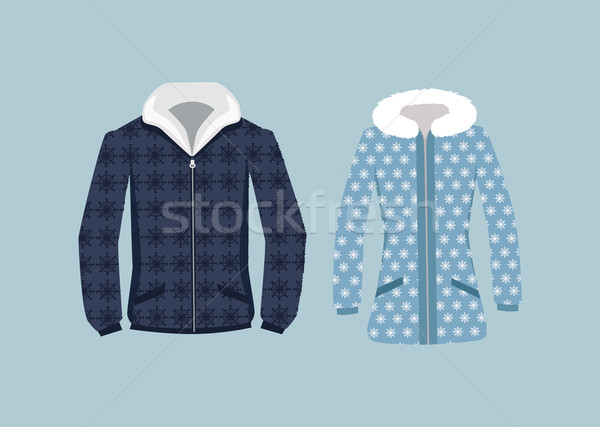 Male and Woman Winter Jacket Stock photo © robuart