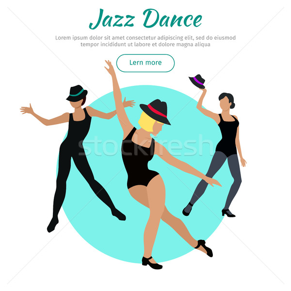Jazz dance stylu wektora internetowych banner Zdjęcia stock © robuart