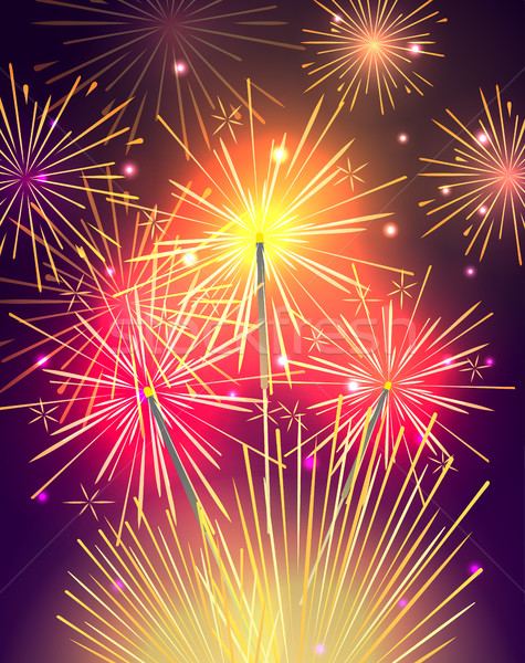 Bengal Light, Fire, Firework Sparkler Isolated Stock photo © robuart