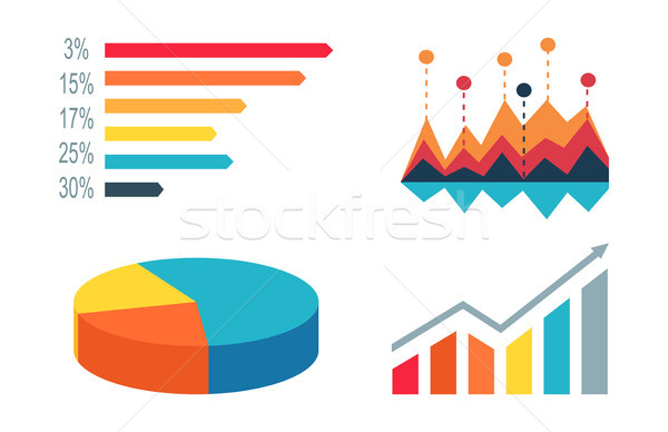 Diagrams and Graphics Vector Illustration on White Stock photo © robuart