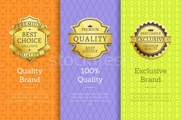 Quality Brand 100 Exclusive Best Premium Choice Stock photo © robuart