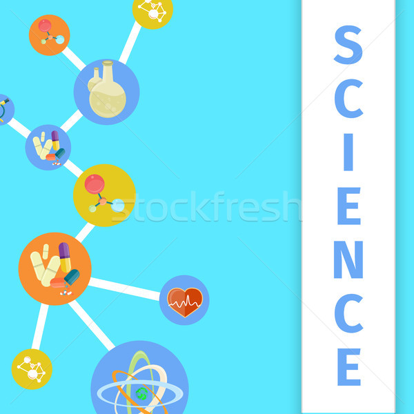 Wissenschaft trendy Gesundheitswesen Plakat Medizin farbenreich Stock foto © robuart