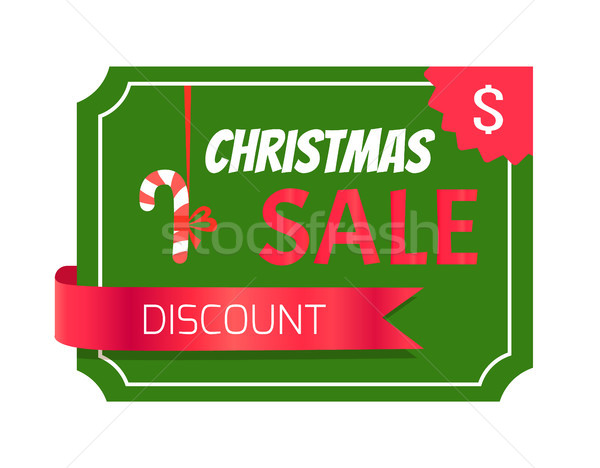 Discount Christmas Sale Card Vector Illustration Stock photo © robuart