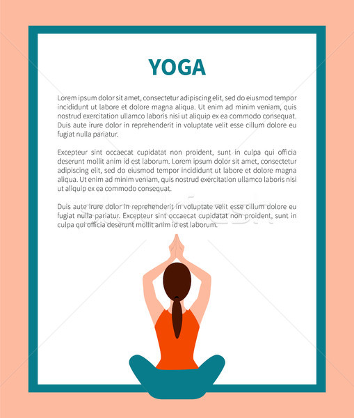 Yoga Pose Banner Text Sample Vector Illustration Stock photo © robuart