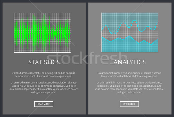 Statistics and Analytics Charts, Vector Banner Stock photo © robuart