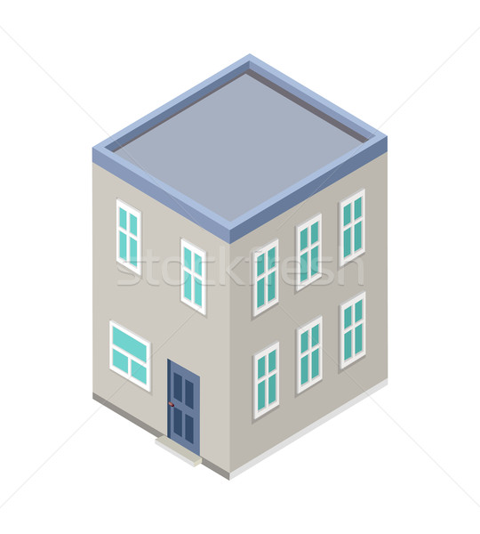 Stock photo: Isometric City Building Vector. Isometry