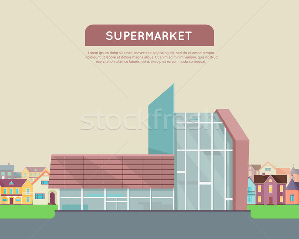 Einkaufszentrum Web Vorlage Design Supermarkt Seite Stock foto © robuart