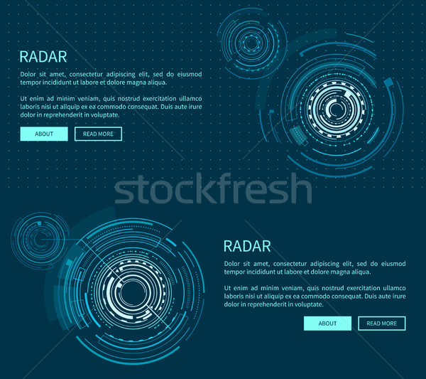 Radar Layout with Many Figures Vector Illustration Stock photo © robuart