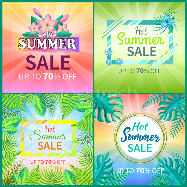 Summer Sale Set of Banners Vector Illustration Stock photo © robuart