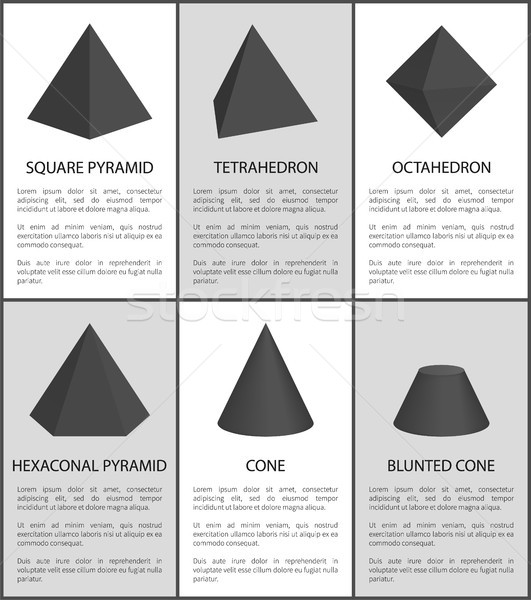 Square Pyramid Tetrahedron Octahedron Hexagonal Stock photo © robuart