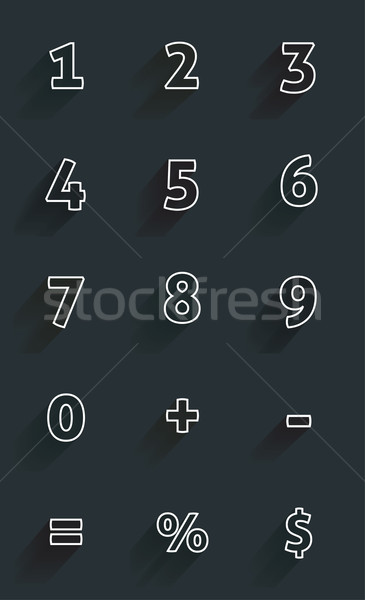 Calculator nummers wiskunde ontwerp teken web Stockfoto © robuart