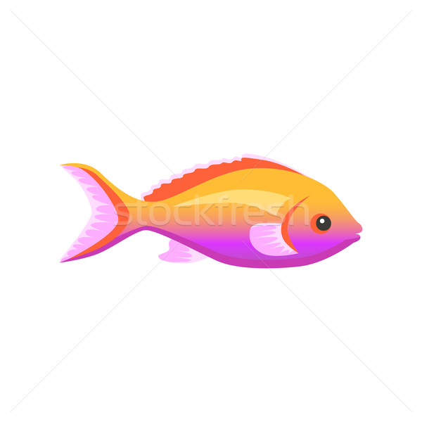 Fish Icon Design Flat Isolated Stock photo © robuart
