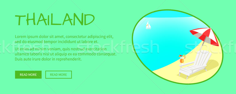 Thailand Touristic Flat Style Vector Web Banner Stock photo © robuart