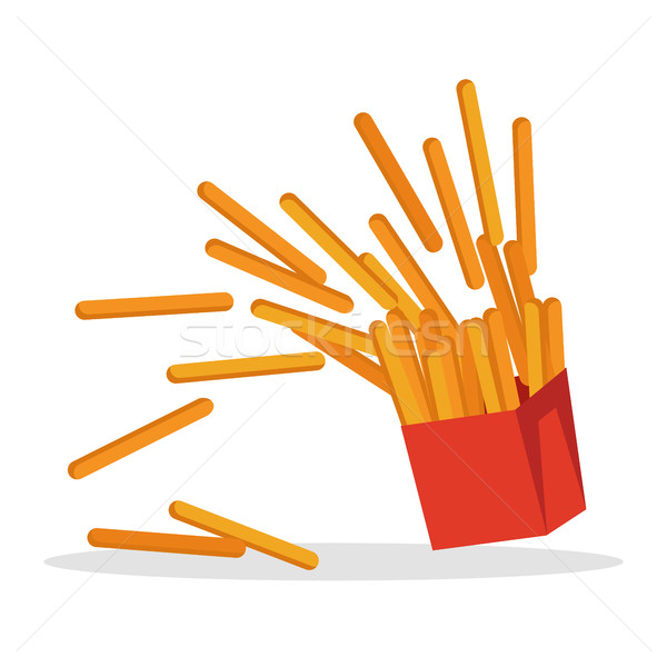 French Fries Isolated on White. Crispy Potatoes Stock photo © robuart