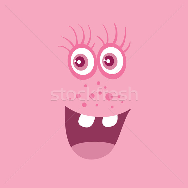 Amuzant zâmbitor monstru zâmbet bacteriile Imagine de stoc © robuart