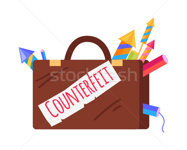 Counterfeit Brow Case with Pyrotechnics Isolated Stock photo © robuart