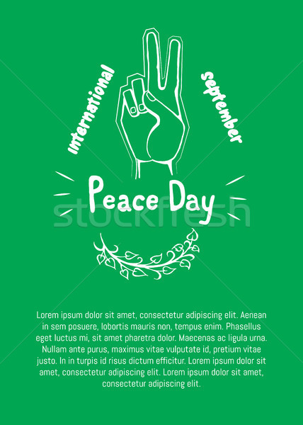 International Peace Day Poster 21 September 2017 Stock photo © robuart