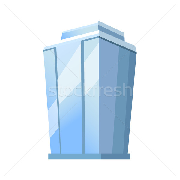 Skyscraper Glass Building Isolated on White Vector Stock photo © robuart
