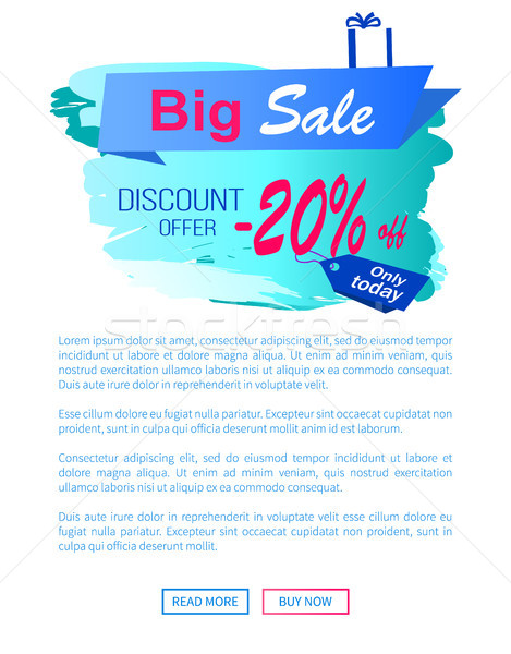 Big Sale Discount Offer -20 Vector Landing Page Stock photo © robuart