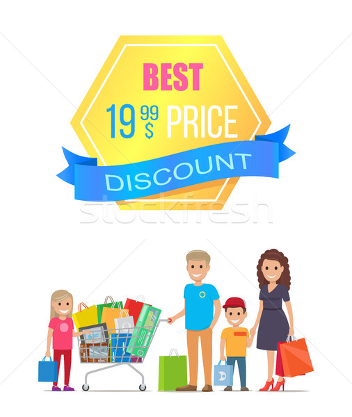 Legjobb ár árengedmény címke különleges család ajánlat Stock fotó © robuart