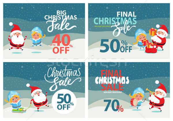 Big Christmas Sale Clearance Vector Illustration Stock photo © robuart