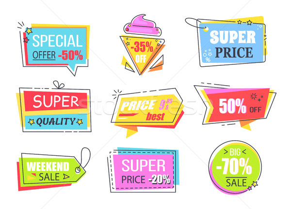 Special Offer Labels with Half Price Reduction Stock photo © robuart