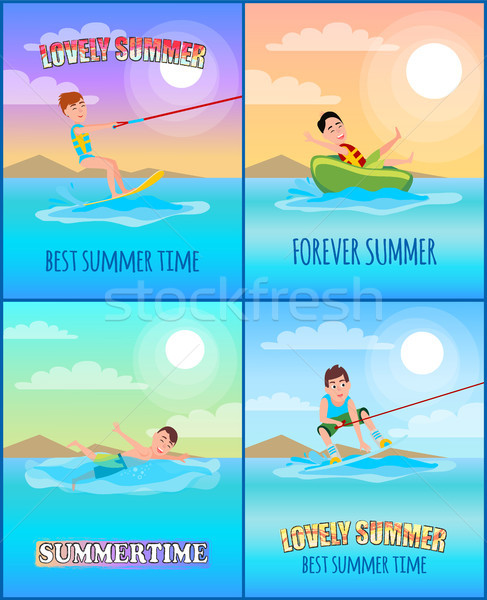 Best Summer Time Collection Vector Illustration Stock photo © robuart