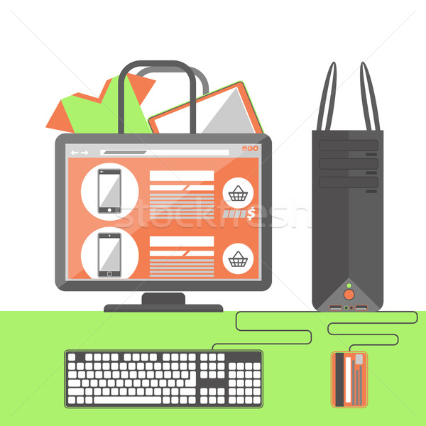 Internet shopping concept Stock photo © robuart