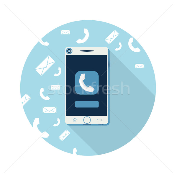 Smartphone apel mesaj sms Chat telefon Imagine de stoc © robuart
