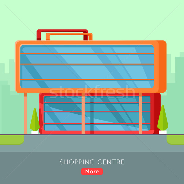 Shopping Centre Web Template in Flat Design. Stock photo © robuart