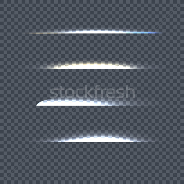 Set of Vector Light Line on Transparent Background Stock photo © robuart