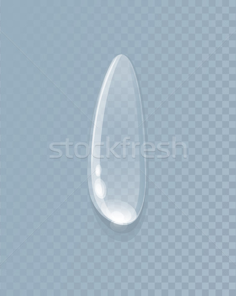 Water Liquid Drop Isolated on Transparent Stock photo © robuart