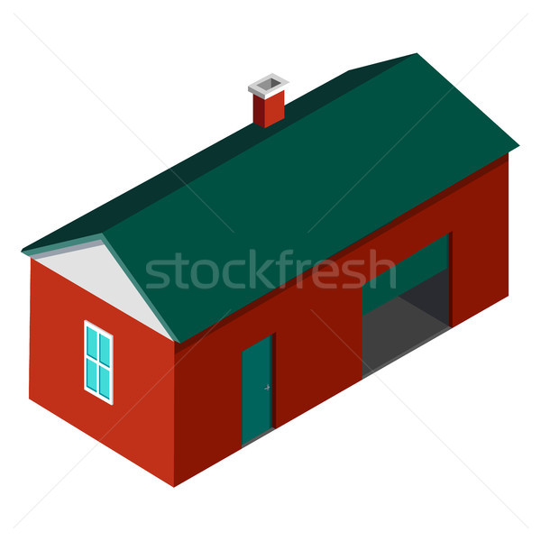 Farmer House Building Isolated on White Background Stock photo © robuart