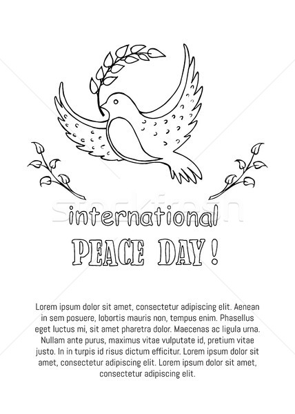 International Peace Day Vector Illustration Poster Stock photo © robuart