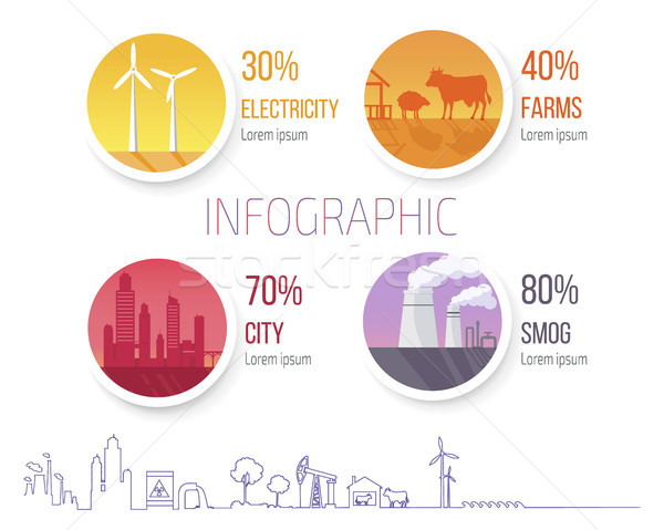 Electricity Producing Windmills, Development of Farming Stock photo © robuart