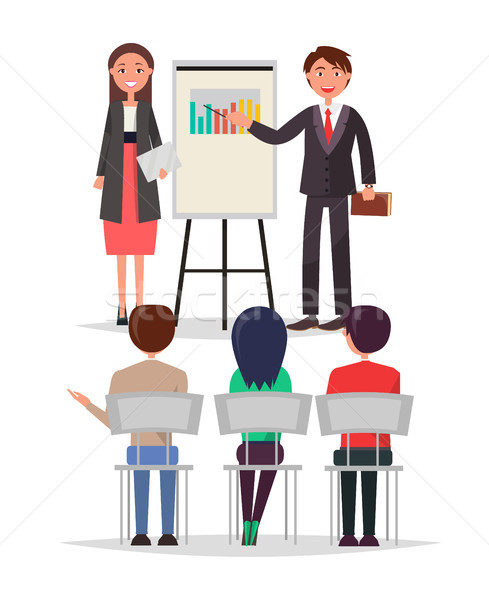 Business Meeting People Set Vector Illustration Stock photo © robuart