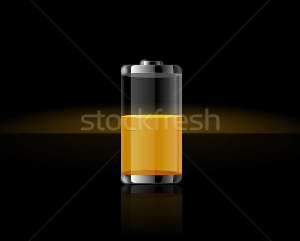 Glossy transparent battery icons Stock photo © robuart